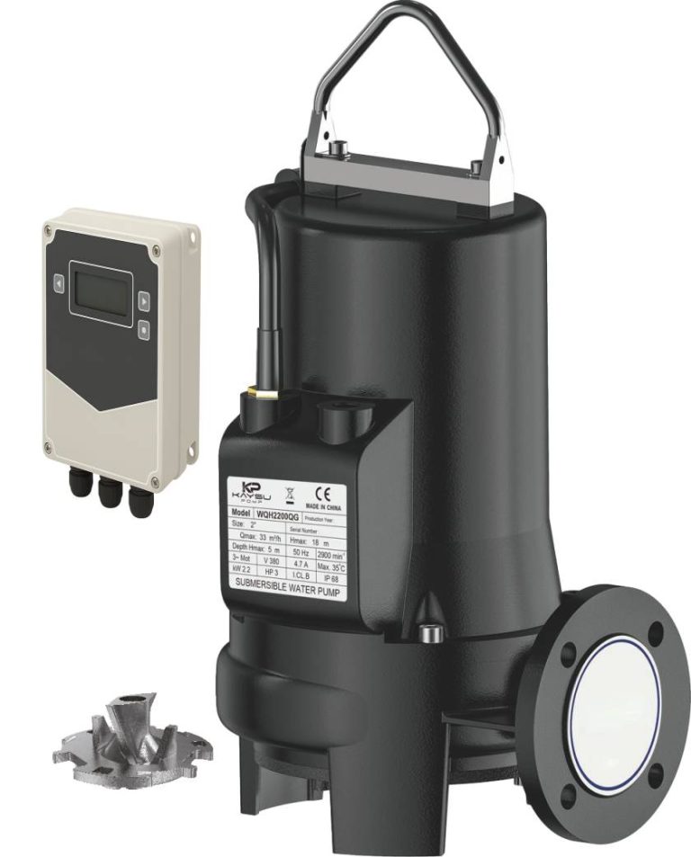 Kaysu WQH2200QG öğütücülü foseptik dalgıç pompa 3 HP 380 V 2 inç çıkış