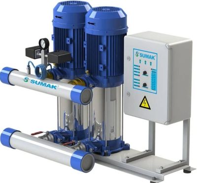 Sumak SHT16 B 750/6 Düşey Milli Kademeli Çift Pompalı Hidrofor 23 Kat 64 Daire