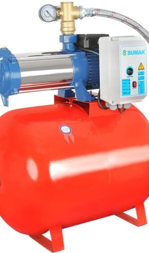 Sumak SYMH8-300/8 Yatay Kademeli Hidrofor 100 Lt Tanklı 14 Kat 20 Daire