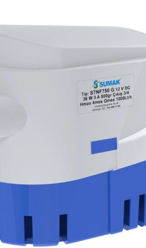 Sumak STNF750G Sintine Dalgıç Pompa 4 mss 1000 litre 12 VOLT