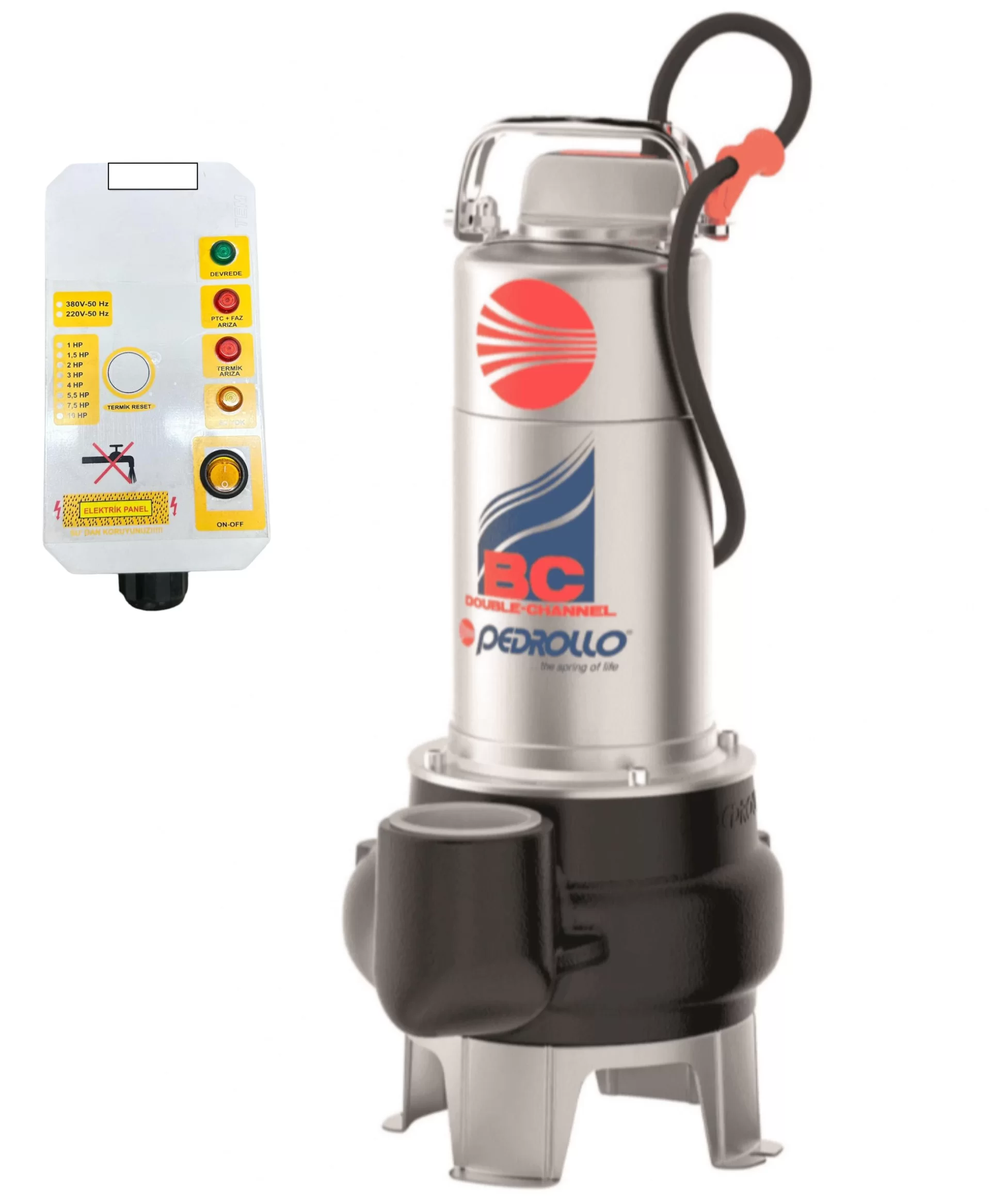 Pedrollo Bc 15/50n Paslanmaz Foseptik Dalgıç Su Pompası Flatörsüz (Panolu)