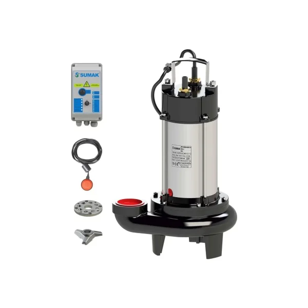 Sumak SBRT18/2-P (Trifaze) Parçalayıcı Bıçaklı Foseptik Dalgıç Pompa