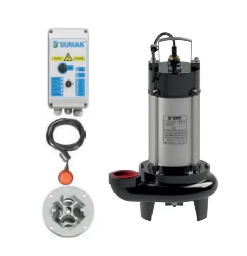 Sumak  SBRT19/2-P (Trifaze) Parçalayıcı Bıçaklı Foseptik Dalgıç Pompa