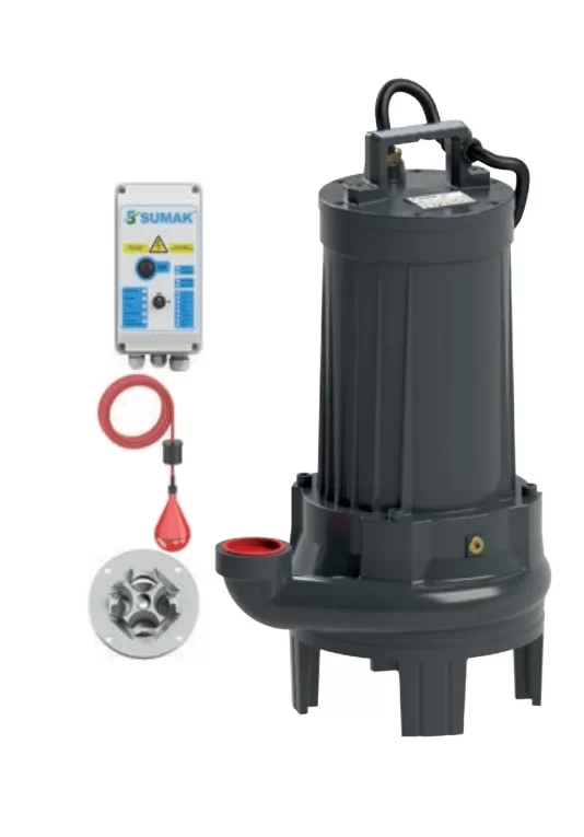 Sumak  SBRT20/2-P (Trifaze) Parçalayıcı Bıçaklı Foseptik Dalgıç Pompa