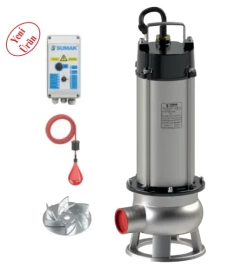 Sumak  SDTV 40/2 İNOX Paslanmaz Foseptik Dalgıç Pompa