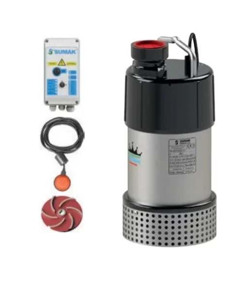 Sumak  SDTV30/2 ZY  Gömlek Soğutmalı Atık Su Drenaj Dalgıç Pompası