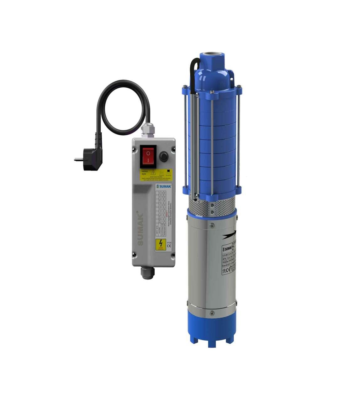 Sumak 5SDT5 Keson Kuyu Dalgıç Pompa 30 Metre Kablolu, Panolu - Koşar Ticaret