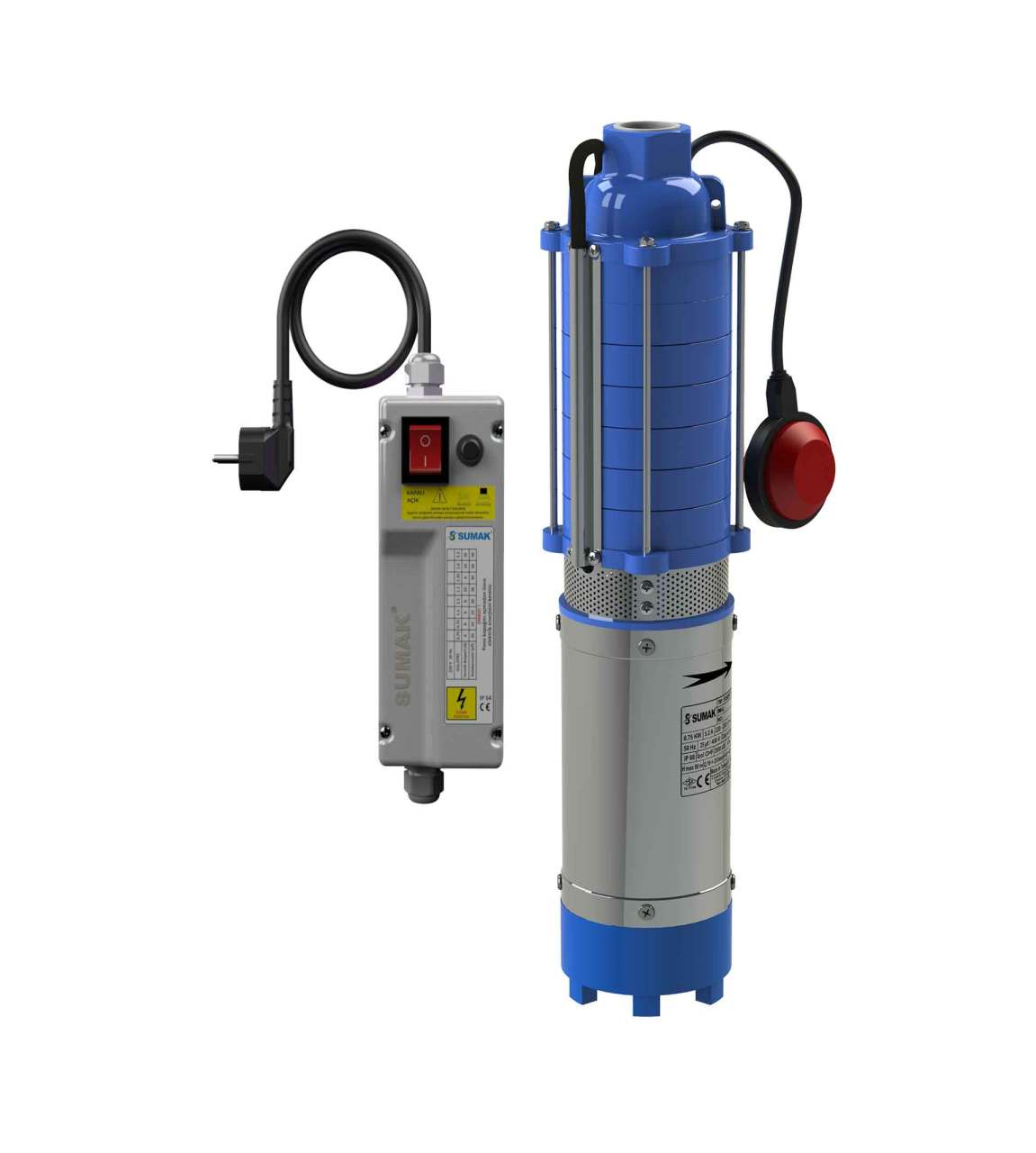 Sumak 5SDF5 Keson Kuyu Dalgıç Pompa 30 Metre Kablolu, Panolu, Şamandıralı - Koşar Ticaret