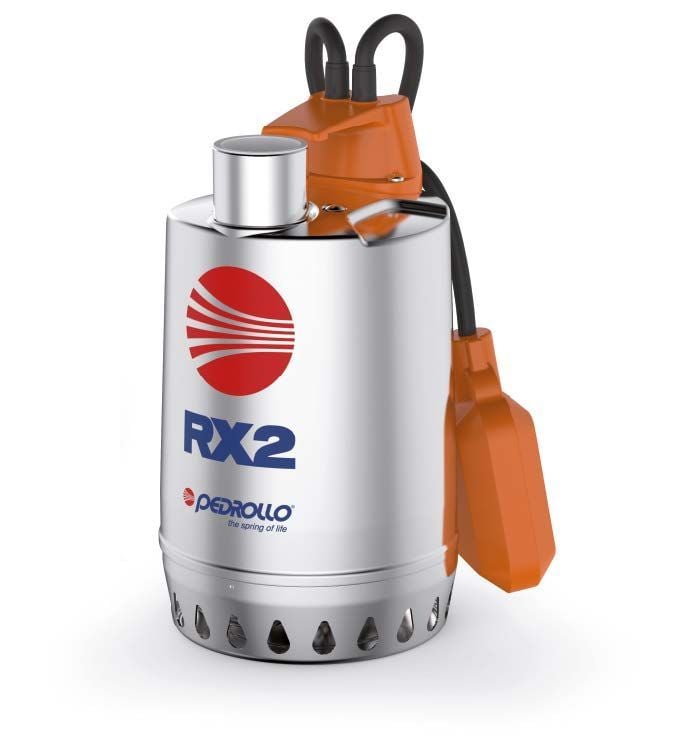 Pedrollo RXm 2 Flatörlü Full Paslanmaz Drenaj Dalgıç Pompa Monofaze(220 Volt) 10 mss 13.2 m³/h - Koşar Ticaret