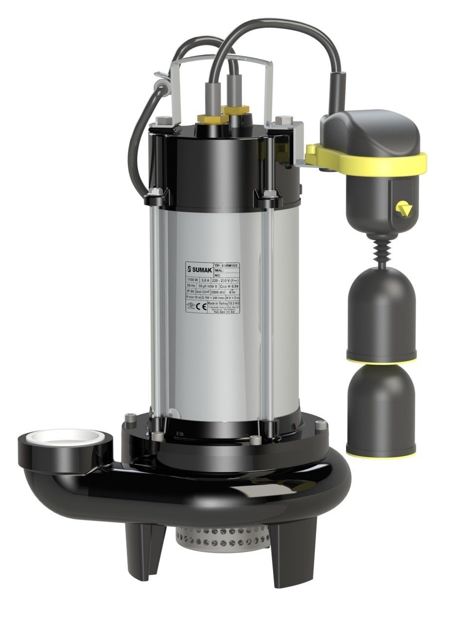 Sumak SDF 18/2Y-A Asansör Flatörlü Az Kirli Su Dalgıç Pompa 220 Volt 1.8 Hp - Koşar Ticaret