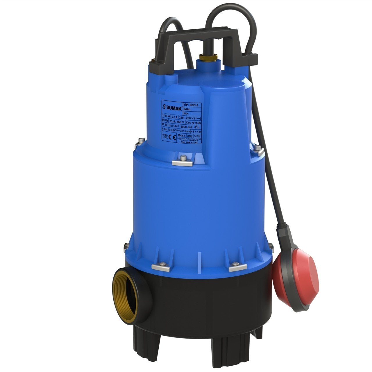 Sumak SDF 12 Foseptik Dalgıç Pompa 220 Volt 1 Hp - Koşar Ticaret