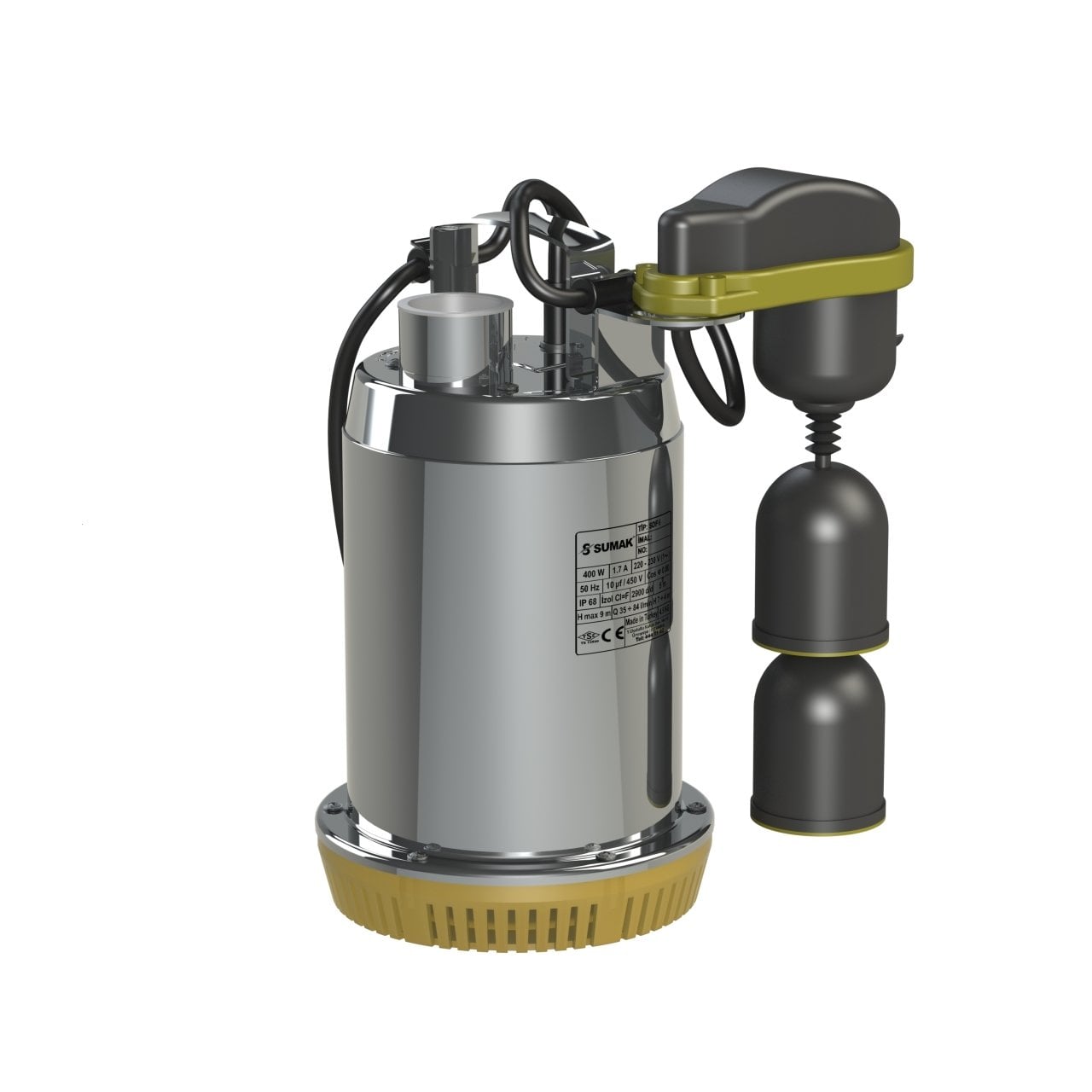 Sumak SDF 6A Drenaj Dalgıç Pompa Paslanmaz Gövdeli Monofaze (220 V) 0.5 Hp - Koşar Ticaret