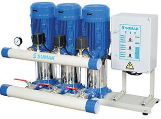 Sumak SHT6 C 180/10 Düşey Milli Kademeli Üç Pompalı Hidrofor 8 KAT 48 DAİRE - Koşar Ticaret