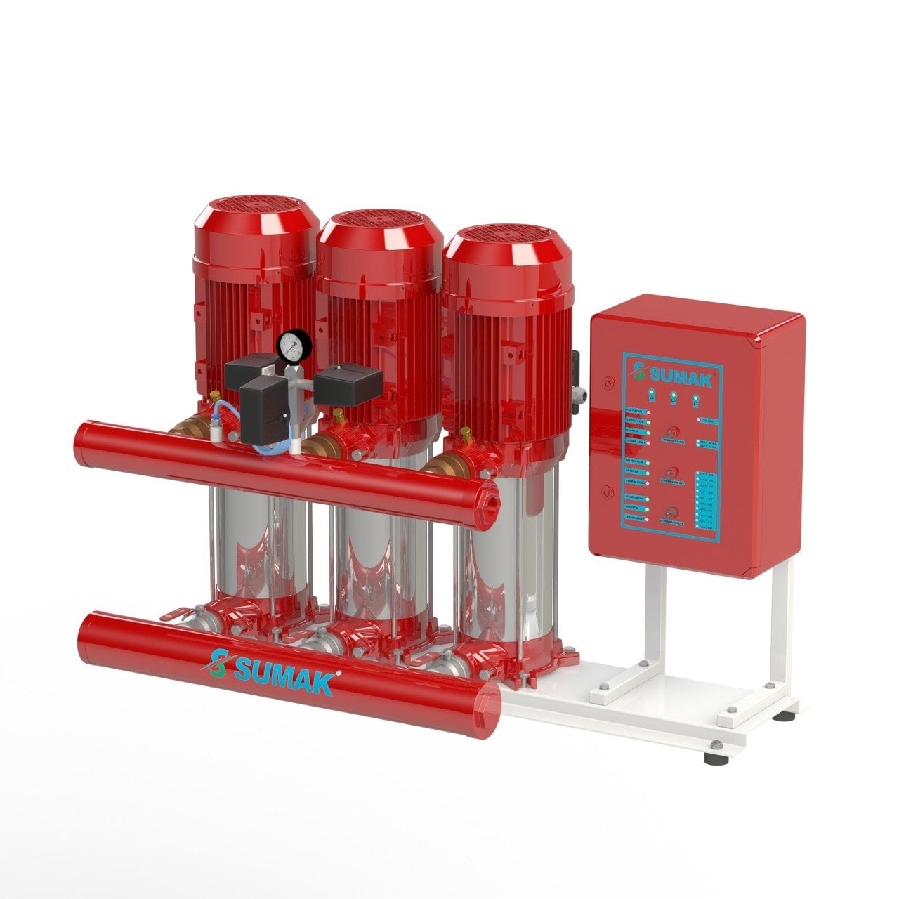Sumak SHT 24 C 1000/7-EEEY Üç Pompalı Elektrikli Yangın Hidroforu - Koşar Ticaret