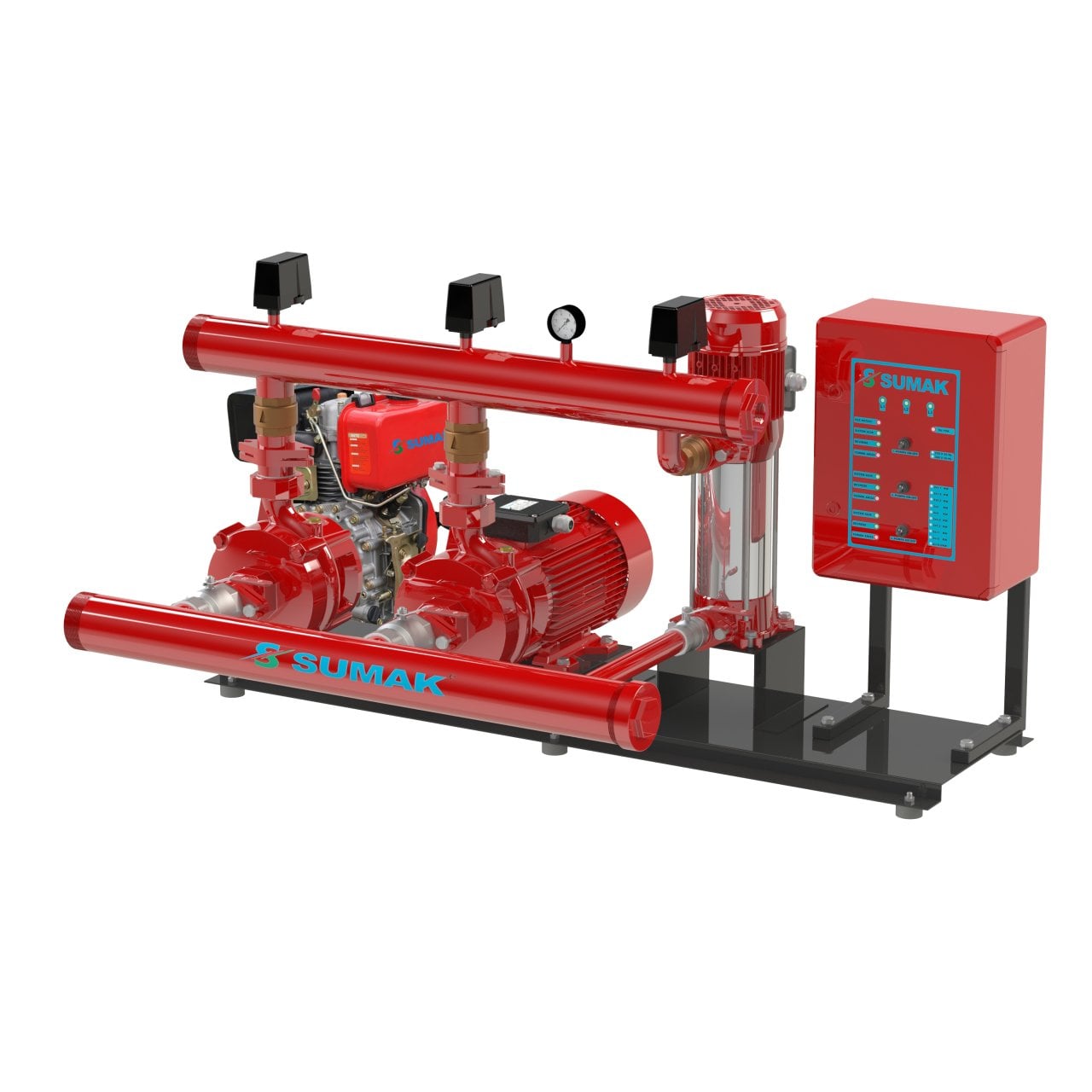 Sumak SMKT 750 EDJY Elektrikli + Dizel + Joker Yangın Grupları - Koşar Ticaret