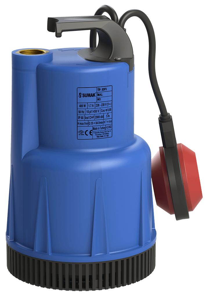 Sumak SDF 5 Drenaj Dalgıç Pompa Monofaze (220V) 0.50 Hp - Koşar Ticaret