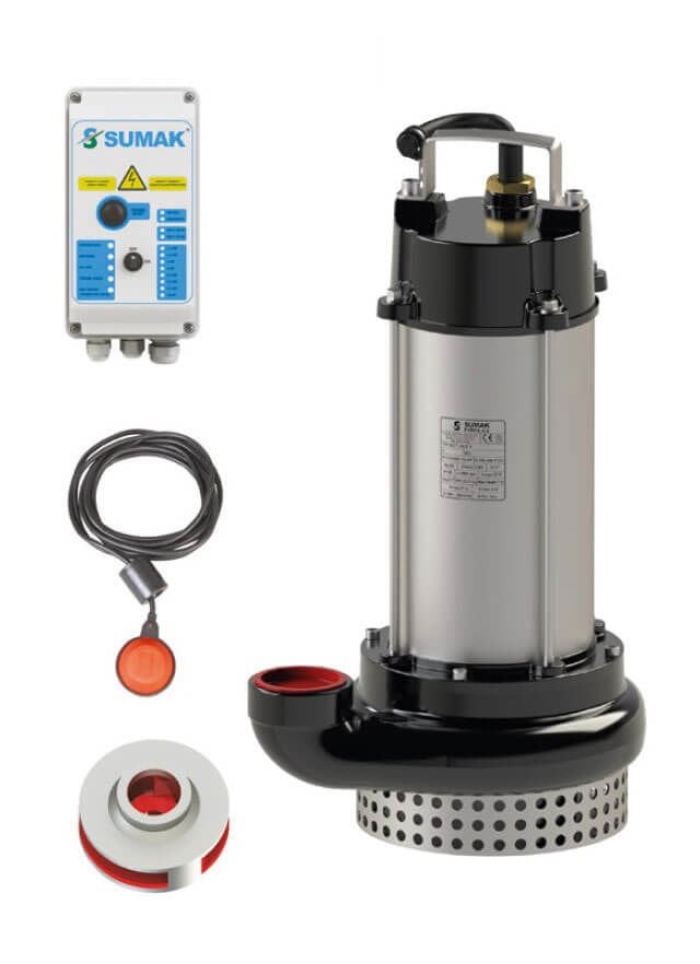 Sumak SDT 20/2 Y Paslanmaz Gövde Kirli Su Dalgıç Pompa 380 Volt 2.2 Hp 23 Mss - Koşar Ticaret