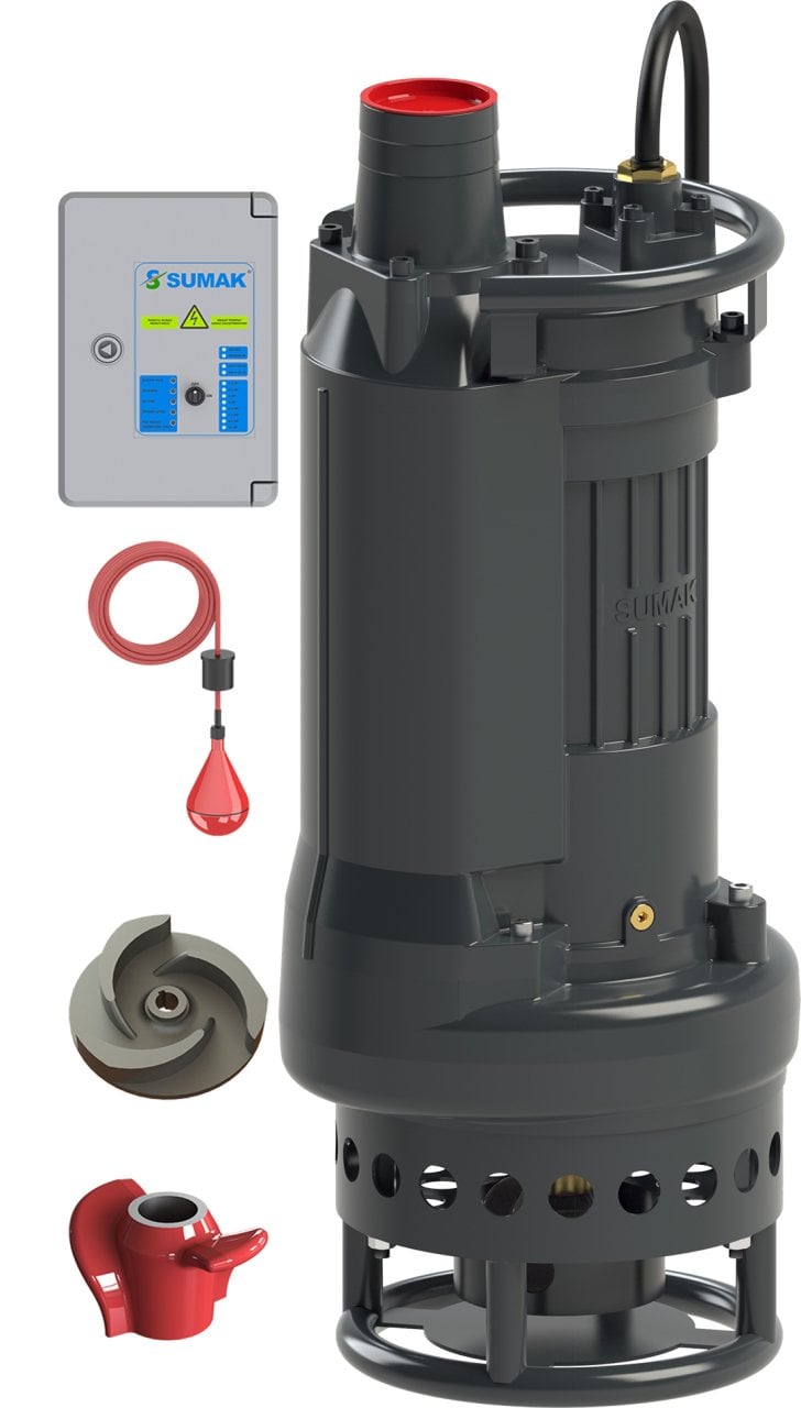 Sumak SDT 50/3 C Karıştırıcılı Çamur Suyu Dalgıç Pompa Trifaze (380V) 5.5HP - Koşar Ticaret