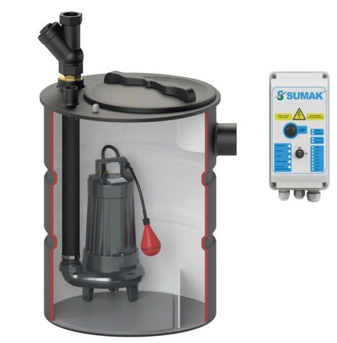 Sumak SMAC 2200 A Wc Termoplastik Tanklı Foseptik Dalgıç Pompa - Koşar Ticaret