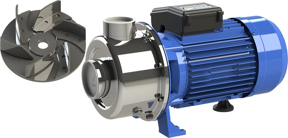 Sumak SMİNOX/A-200/2 Paslanmaz Santrifüj Pompa Açık Fanlı 220V 2.2 Hp - Koşar Ticaret