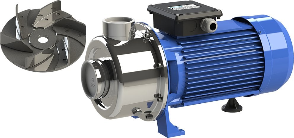 Sumak SMİNOX/A-400/2T Paslanmaz Santrifüj Pompa Açık Fanlı 380V 4 Hp - Koşar Ticaret